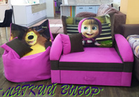 Комплект мягкой мебели Маша и Медведь диван+бескаркасное кресло