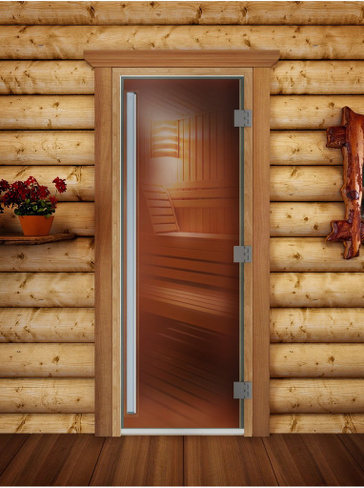 Дверь для сауны Door Wood Престиж PRO 800х2000мм бронза 10мм