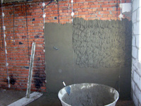 Штукатурка стен цементно-песчаным раствором