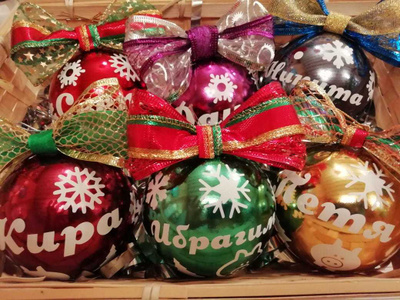 Купить Именной Новогодний Шар Купить Именной Новогодний Шар