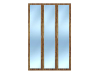 Распашной шкаф Вега Бавария Таксония медовая, С тремя зеркалами, Без топа-накладки
