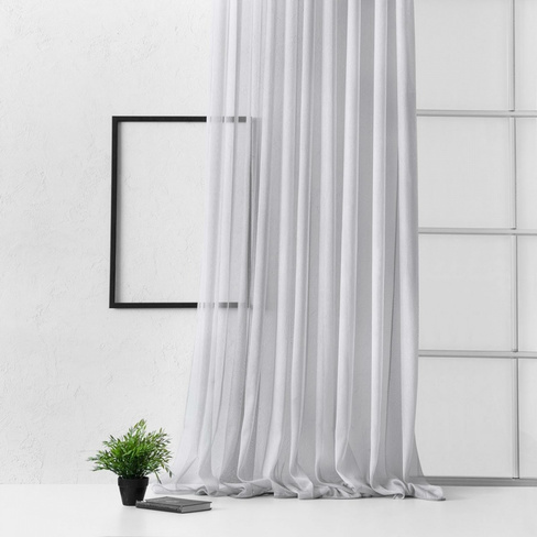 Классические шторы Лоунли цвет: серый (300х270 см - 1 шт)