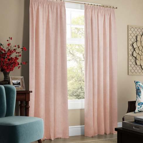 Классические шторы Софт цвет: светло-розовый (240х270 см - 2 шт)