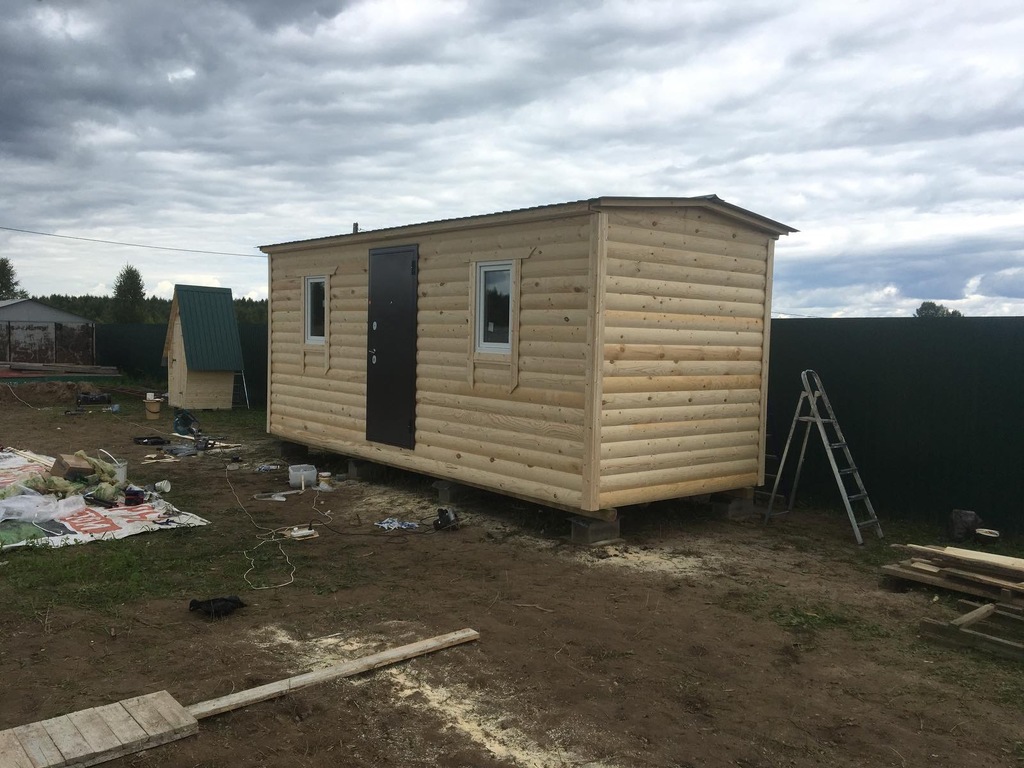 Бытовка утепленная 3*6 метров имитация бруса+вагонка от компании Уют в ...