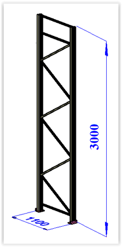 Рама П 80 3000х1100х80 мм