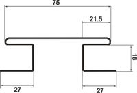Планка стыковочная сложная 75мм (полиэстер)