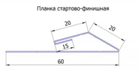 Планка стартовая для сайдинга (текстура дерева)