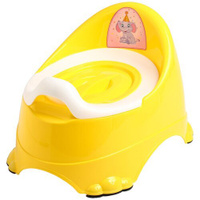 Горшок детский антискользящий «Бэйби-Комфорт» с крышкой, съёмная чаша, цвет жёлтый DDStyle