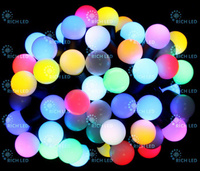 Светодиодная гирлянда Шарики Rich LED RGB d 23 мм 7,5 м IP54 арт RL-T7.5-50C-23B-B/RGB