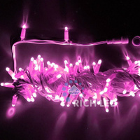 Светодиодная нить Rich LED 10 м 24В герметич. колпачок мерцание IP65 белый пр. розовый артRL-S10CF-24V-CW/P