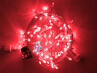 Светодиодная нить Rich LED 10 м 220V статика IP54 прозрачный пр. красный артRL-S10C-220V-T/R