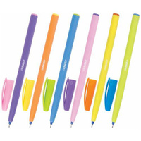 Ручка шариковая масляная пифагор, комплект 48 штук, синяя, корпус ассорти, узел 0,6 мм, 880175 Пифагор