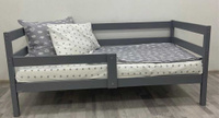 Детская кровать 160x80 из Береза цвет серый