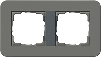 Рамка Gira E3 на 2 поста, универсальная, темно-серый/антрацит