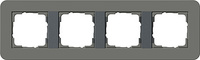 Рамка Gira E3 на 4 поста, универсальная, темно-серый/антрацит
