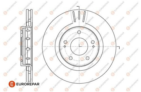 Диск тормозной передний Eurorepar 1667857680 (PEUGEOT/CITROEN/MITSUBISHI)