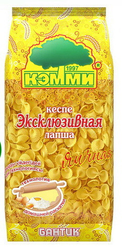 Лапша яичная Бантик 250 гр 28 шт КЭММИ