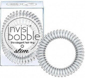 Резинка-браслет для волос Slim (Inv_85, 85, серебряный, 3 шт) Invisibobble (Германия)