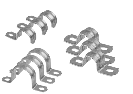 Скоба металлическая двухлапковая d60-63мм(50шт) PROxima