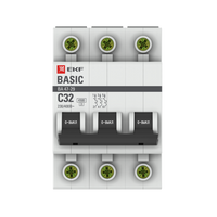 Автоматический выключатель 3P 16А (B) 4,5кА ВА 47-29 EKF Basic