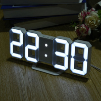 Часы настенные / настольные электронные цифровые светодиодные белые