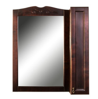 Зеркальный шкаф Orange F7-85ZS1 Классик 85 см со встроенным светильником, орех антикварный, бронзовая фурнитура 85х99,5х