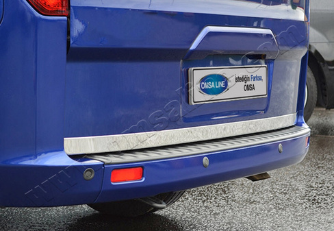 Нижняя кромка крышки багажника хлопушка Omsa сталь Ford Custom 2013+