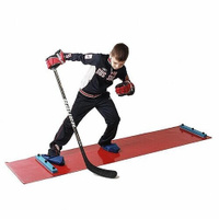 Отработка техники катания на коньках на тренажере (Slide Board)