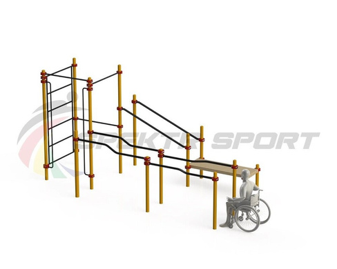 Спортивный комплекс для инвалидов-колясочников GTO-D16_76mm 89 108