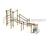 Спортивный комплекс для инвалидов-колясочников GTO-D16_76mm 89