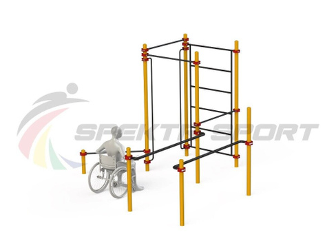 Спортивный комплекс для инвалидов-колясочников GTO-D18_76mm 89