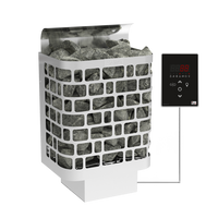 SAWO Электрическая печь Krios настенная, 4,5 кВт, нерж. сталь, артикул KRI-45Ni2-P, выносной пульт (встроенный блок мощн