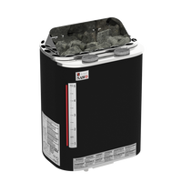 SAWO Электрическая печь Scandia со встр. парогенератором, настенная, 6,0 кВт, фибропокрытие, черное, артикул SCAC, вынос