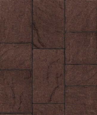 Тротуарная плита Литос Б.1.АН.6 гладкая коричневая