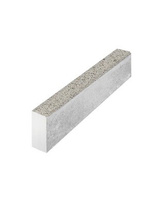 Бордюрный камень тротуарный БР.100.20.8(11) гладкий белый