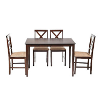 Обеденная группа темный орех стол и 4 стула Hudson Dining Set (13691) TetChair