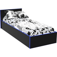 Кровать МДК Black 100х200 Синий (BL - КР10С)
