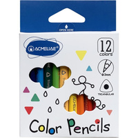 Набор цветных укороченных трехгранных карандашей ACMELIAE 9602-12