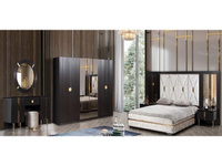 Спальня Капри с 6 дверным шкафом Шоколад матовый Фортуна мебель