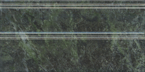 Керамическая плитка Плинтус Серенада зелёный глянцевый обрезной 30х15