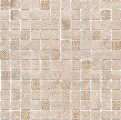 Керамическая плитка Декор Риальто Антика 2 мозаичный бежевый светлый матовый 30х30