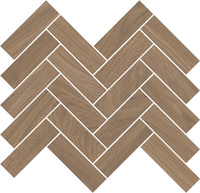 Керамическая плитка Декор Монтиони мозаичный коричневый матовый 34х35,5