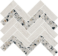 Керамическая плитка Декор Монтиони мозаичный белый 34х35,5