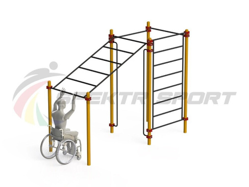 Спортивный комплекс для инвалидов-колясочников GTO-D15_76mm 89 108