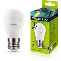 Электрическая светодиодная лампа Ergolux LED-G45-11W-E27-6K Шар