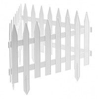 Забор декоративный "Рейка", 28 х 300 см, белый, Россия, Palisad PALISAD