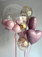 Гелиевый набор шаров "Романтично лиловый"