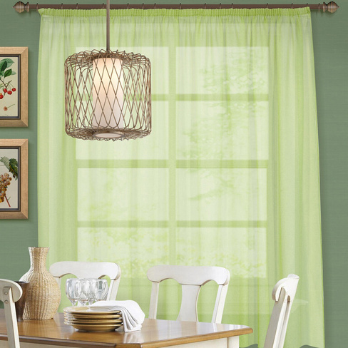 Классические шторы Quinten цвет: зеленый (135х170 см - 1 шт)