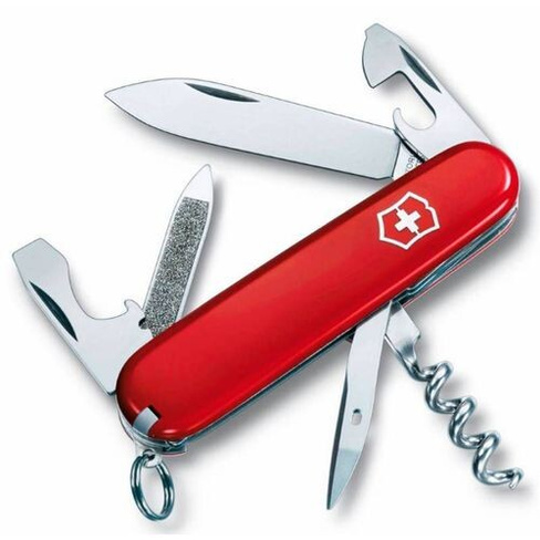Складной нож Victorinox Sportsman, функций: 13, 84мм, красный, коробка картонная [0.3803]