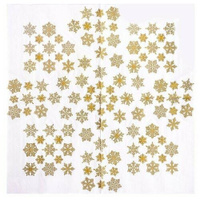 Салфетки бумажные «Золотые снежинки», 33х33 см, набор 20 шт. Страна Карнавалия